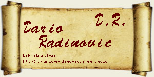 Dario Radinović vizit kartica